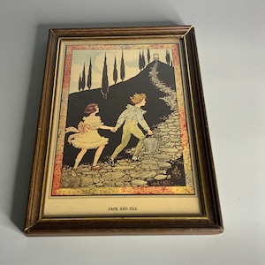 vintage picture frame wall hanging decoration Jack and Jill design