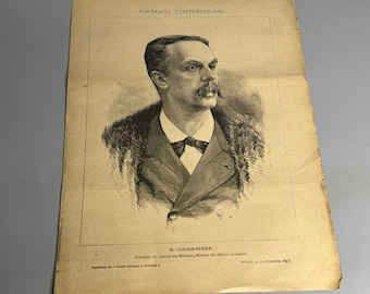 Francés antiguo M Casimir Perier política e histórica Anales y partituras chanson - boda mariage 1897 periódico