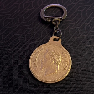 French vintage key chain holder advertising Imperial entremets et deserts porte clefs