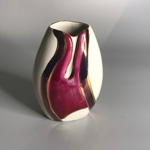 French vintage vase ceramic pottery decoration