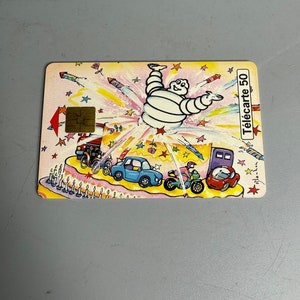 Telecom vintage francês - Michelin - cartão telefônico colecionável apenas Bibendum