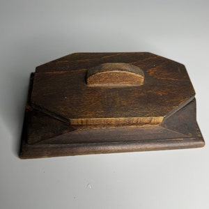 Caja de madera decorativa estilo art déco francés, caja rectangular para joyas