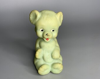 Italian vintage squeeze squeaky bear design celluloid toy Rubber toys