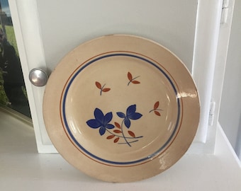 cerámica de loza de placa vintage francesa Gien Lucette decore decoración de la cocina principal gabinete de curiosidades