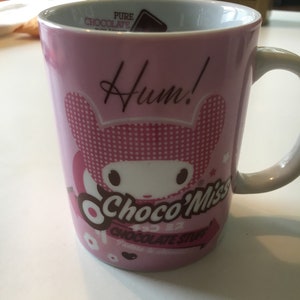 francuski zabytkowy kubek do kawy kubek do gorącej czekolady Choco Miss j'adore le chocolat KITCHENWARE naczynia do picia