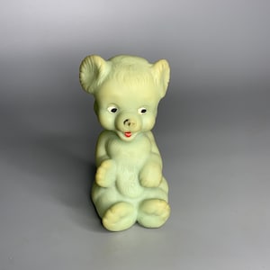Italian vintage squeeze squeaky bear design celluloid toy Rubber toys