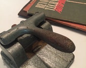 French Vintage hole punch Leober Cast Iron Hole punch industrial office desk can be used as paperweight modern desk decor home decor