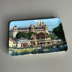 French Pierrefonds castle  vintage Estel Blois money coin dish Pierrefonds souvenir dish