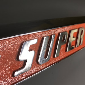 Vintage Fordson super major tractor chrome side badge plaque
