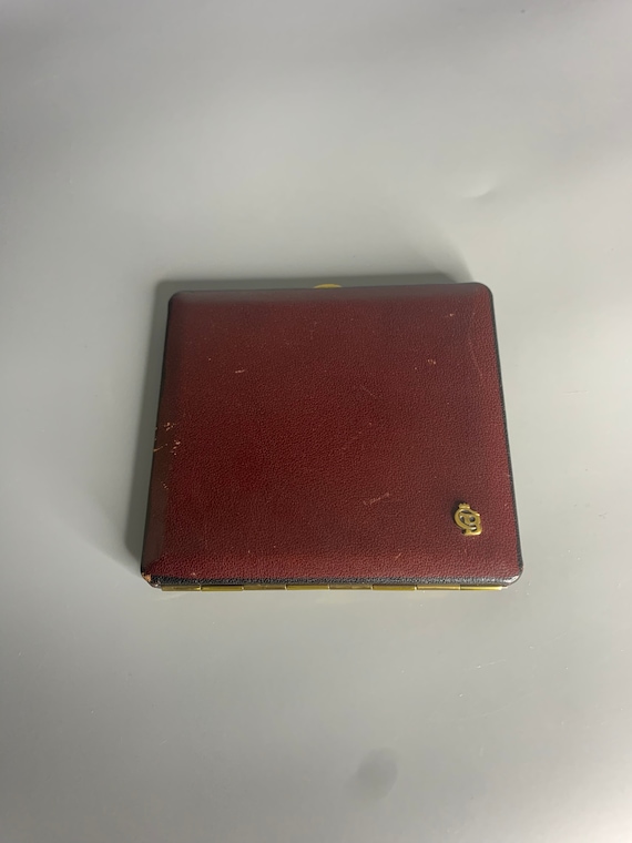 French vintage cigarette case holder initials CB Gem