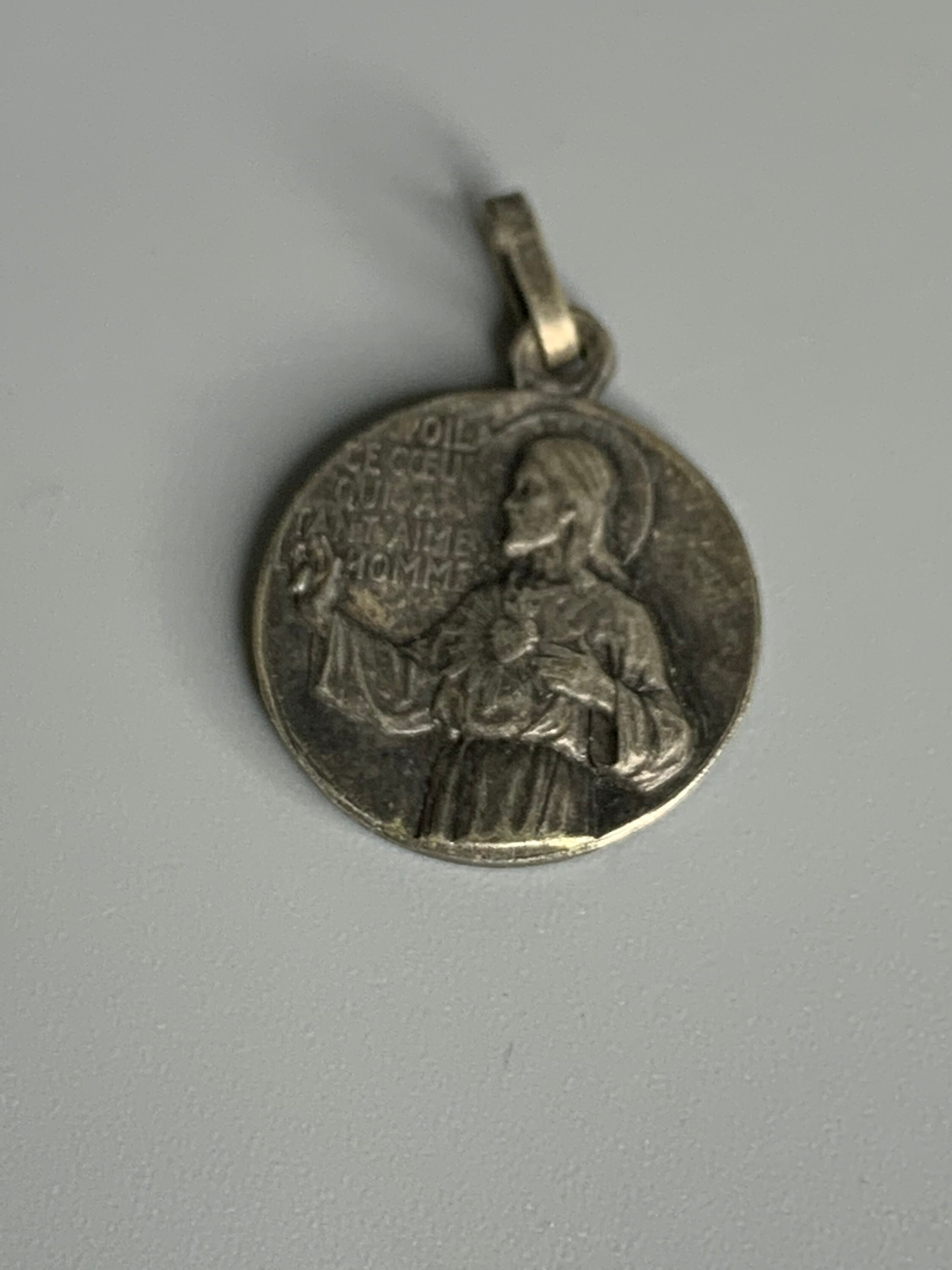 French Silver Medal Vintage Religious Saint Medal Notre Dame Du Mont ...
