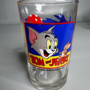 Francuski zabytkowy szklany kubek Tom & Jerry - Amora kolekcjonerski