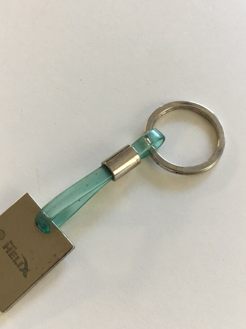 French vintage key chain holder advertising SHELL oil Helix Etsy