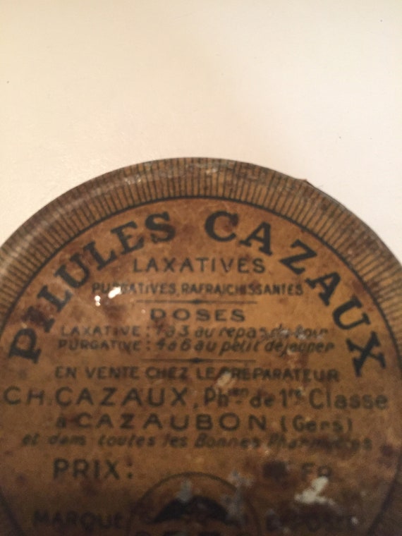 French Vintage Pharmaceutical Pill box Pillules Caza… Gem