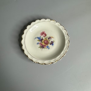 Bavaria vintage ceramic porcelain small plate floral design