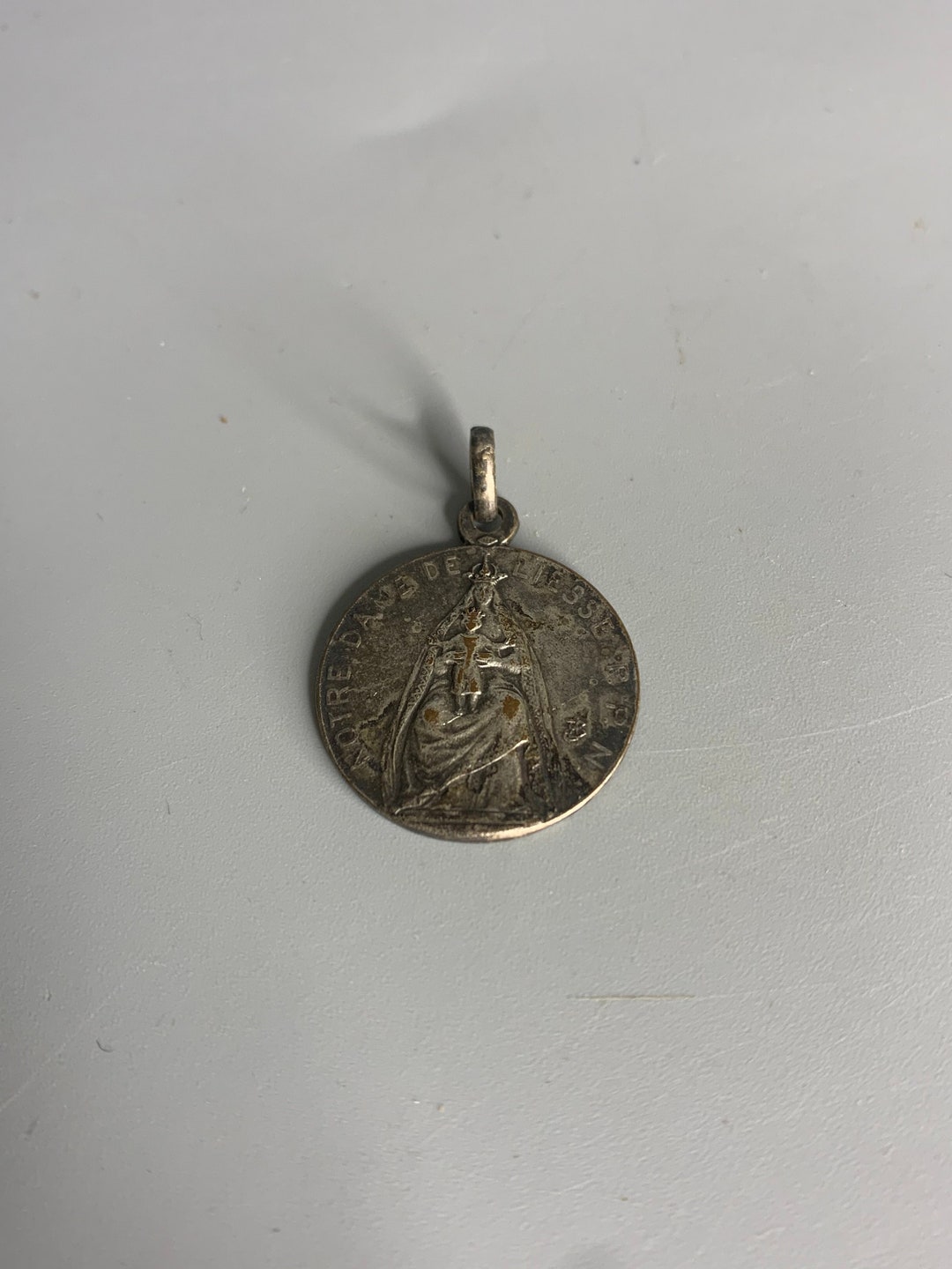 French Vintage Pendant Religious Jewelry Notre Dame De Liesse Medal - Etsy