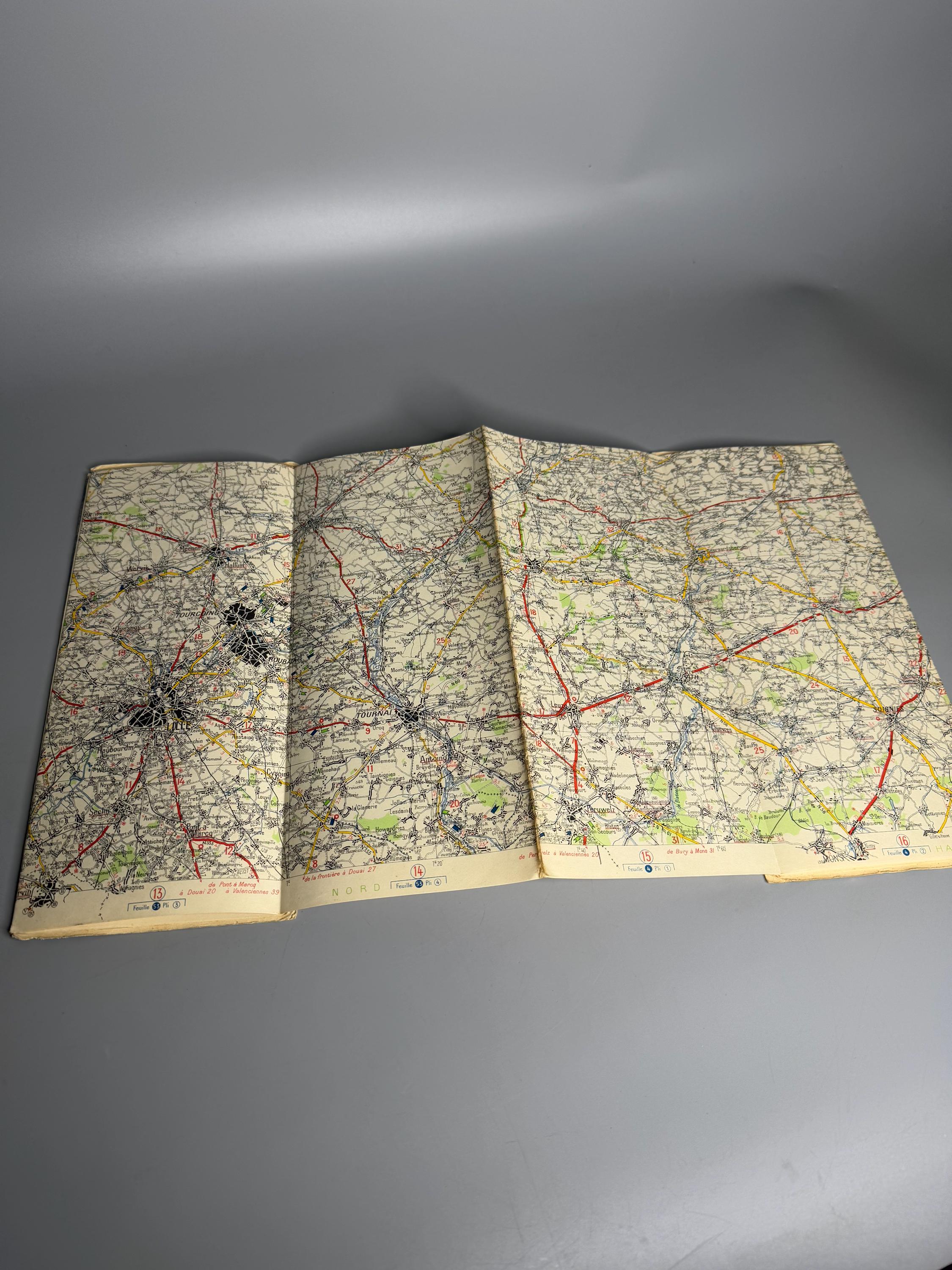 Carte Routière Ancienne MICHELIN N°2 - Bruxelles Ostende - 1953 - Très Bon état