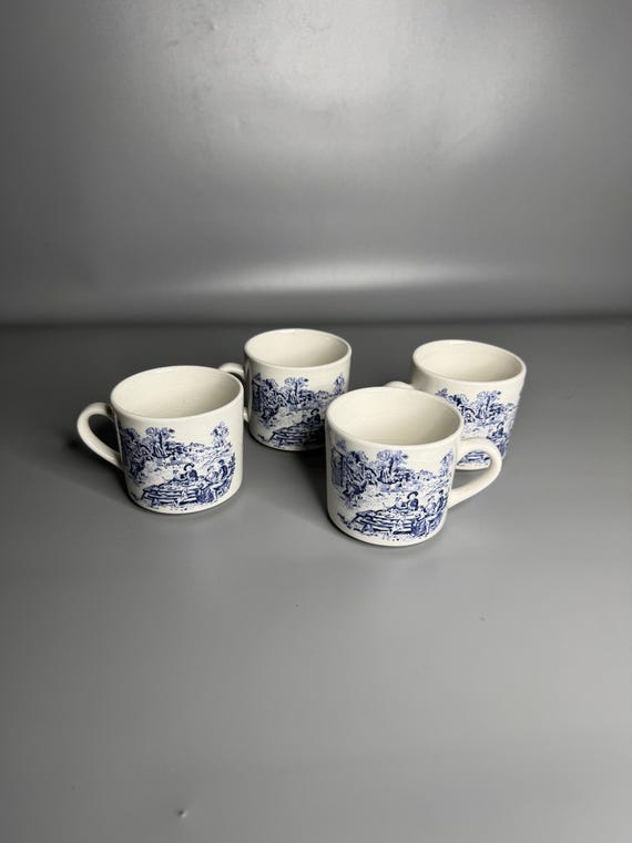 Avon Vintage Set of 4 Small Coffee Cup Ceramic Porcelain Victorian Style -  AVON From France - Etsy