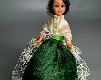 Chaise Poupée Ancienne En Soie D'origine Fashion Doll Poupée Parisienne