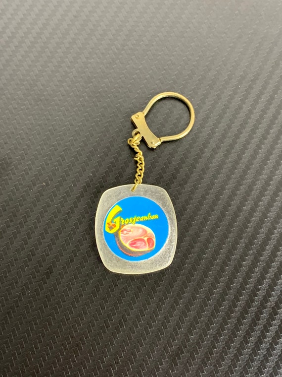 French vintage keychain holder advertising Grosjeanbo… Gem