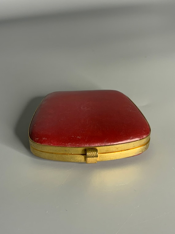 French vintage compact powder box and pocket hand… - image 1