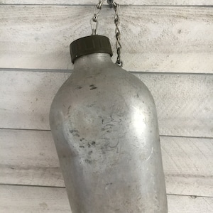 french vintage water bottle ARMY aluminum flask collectible war event