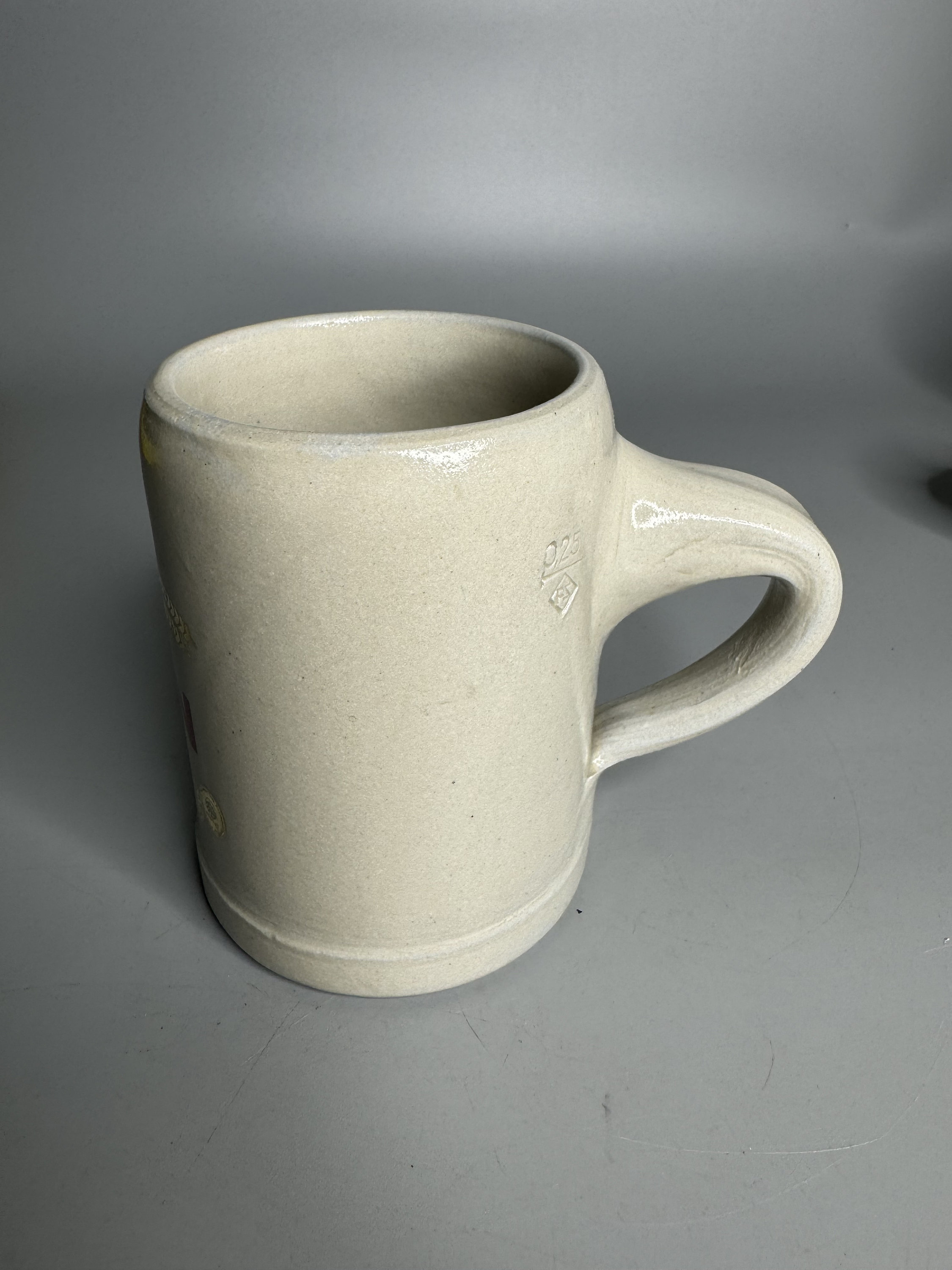 Ancienne tasse à bière Gerz Stein verre céramique made in