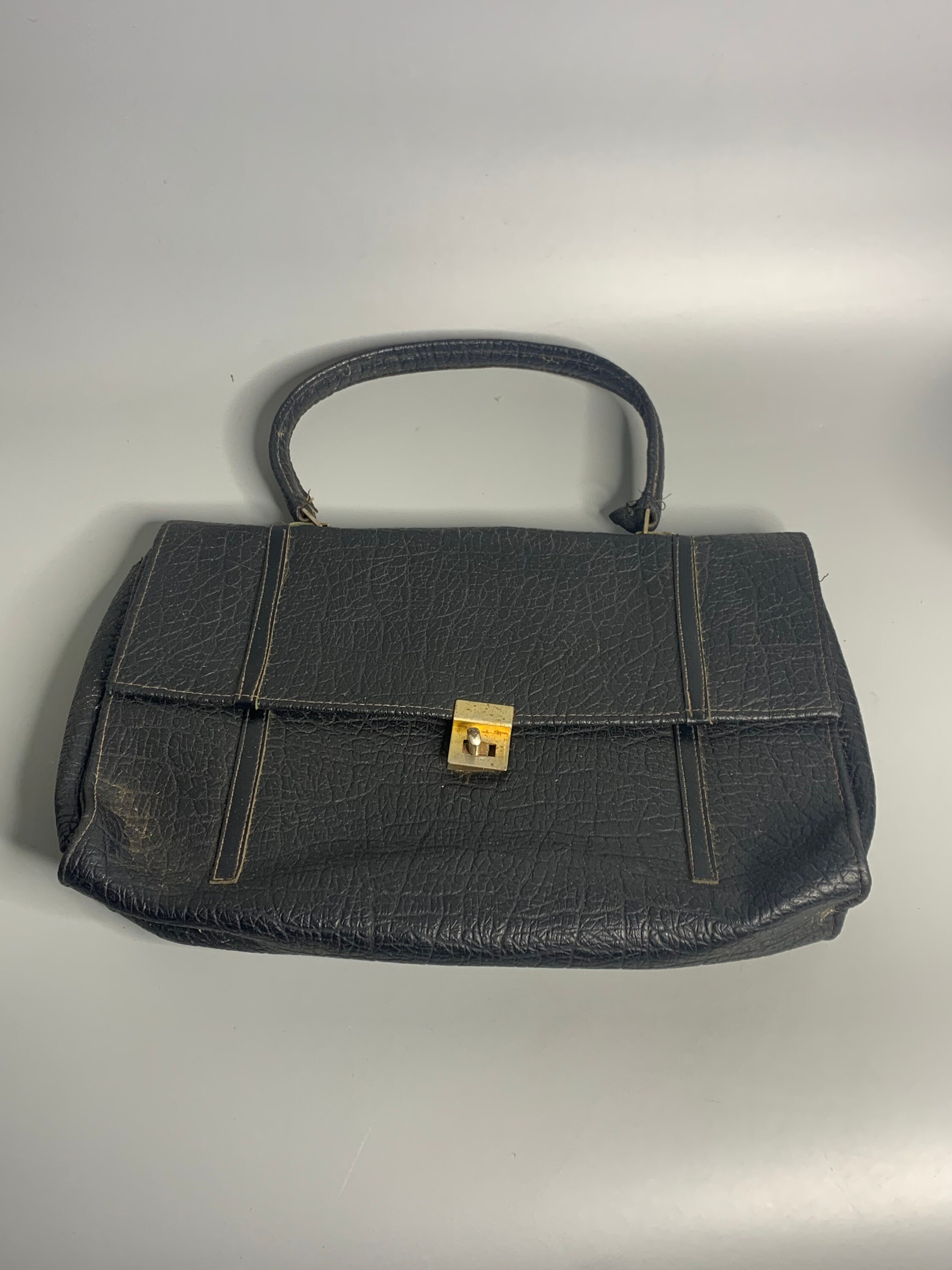 40’s French vintage handbag French Vintage Leather-like Handbag Purse From 1940's Era - Etsy