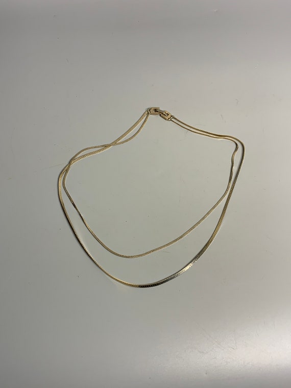 Collier Ancien Plaqué Or Avec Pierres - Marque FIX - Très Bon état - Style French Necklace