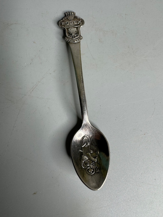 Switzerland Vintage Silverware Spoon Advertisement Rolex