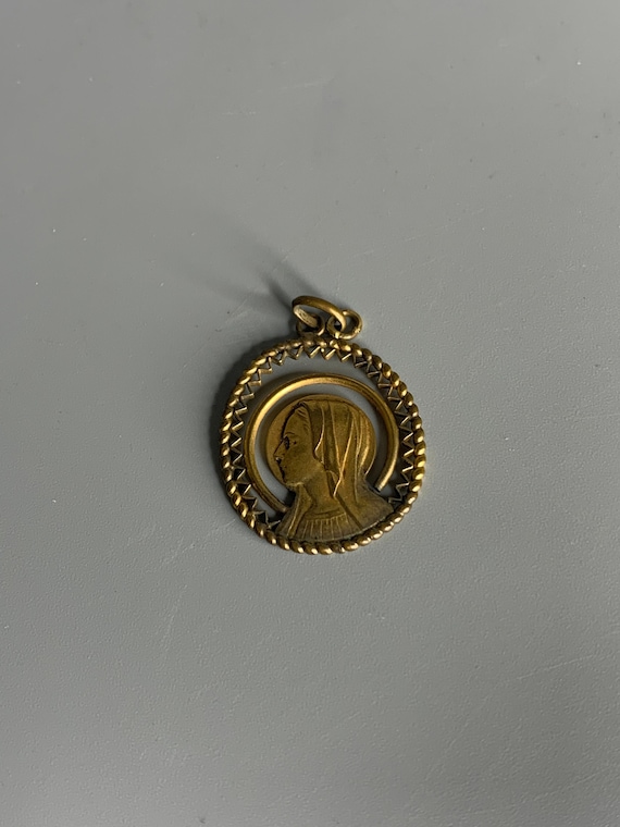 French vintage Virgin Mary pendant religious jewelry … - Gem