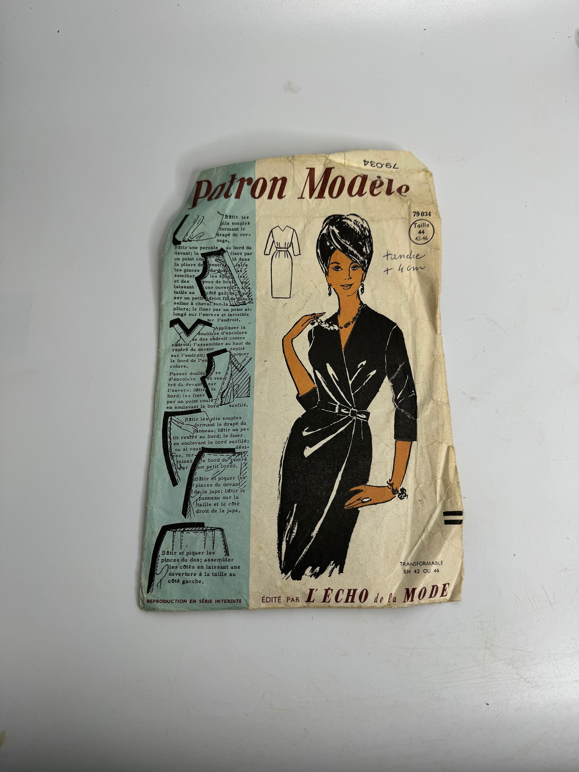 Patron De Couture Vintage Écho De La Mode - Cache-brassière 1er âge, Modèle 87 151