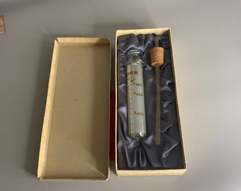 French vintage glass Whisky alcohol syringe in box