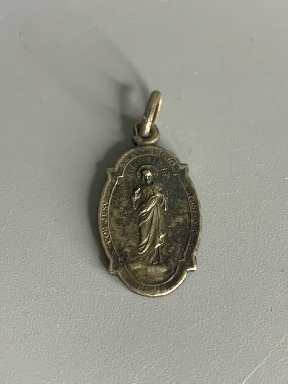 French vintage pendant religious jewelry medal - image 2