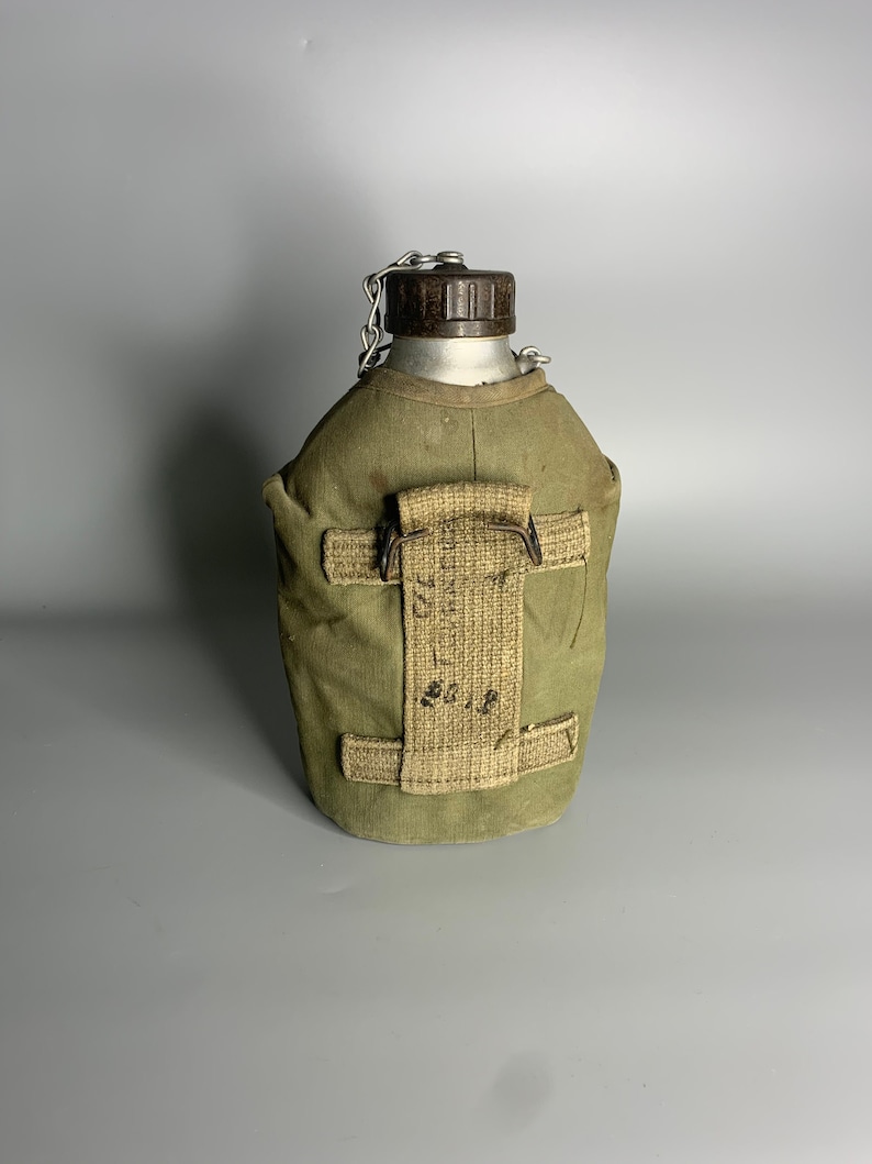 French Army Style Drinking Flask Water Bottle Military Canteen pot w pouch OD main image 1