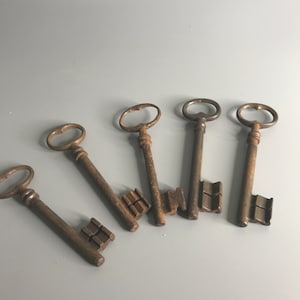 French ONE key 11.75 dollars  vintage rusty metal skeleton key collectible door accessories my pick