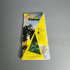 Vintage kaart van Florida - Rand McNally - West Palm Beach