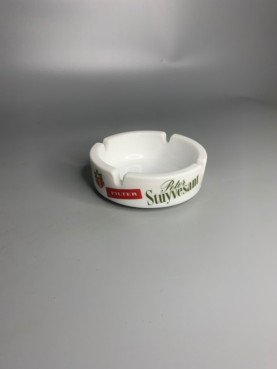 stuyvesant cigarette price Ashtray Peter Stuyvesant French Vintage Ashtray Peter Stuyvesant White Milk  Glass Advertising for Filter Cigarettes Barware Tobacco