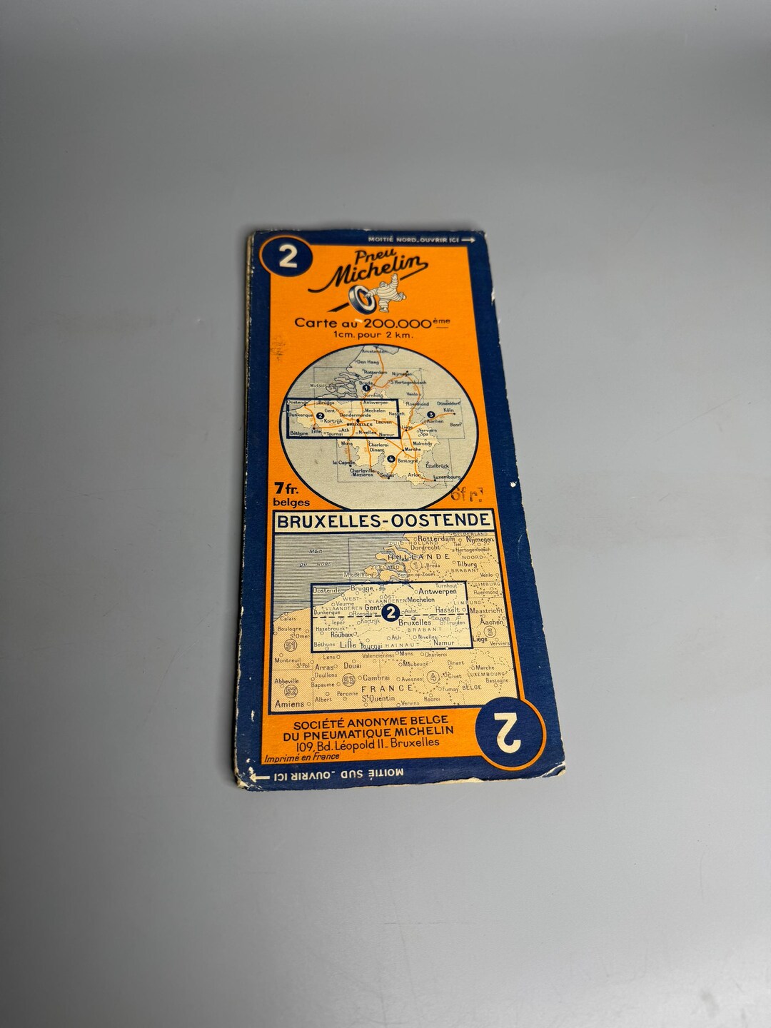 Carte routière : Bruxelles - Oostende - Liège, N° 213