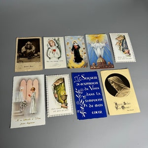 vintage religious images set of 9 mixed prayers catholic communion