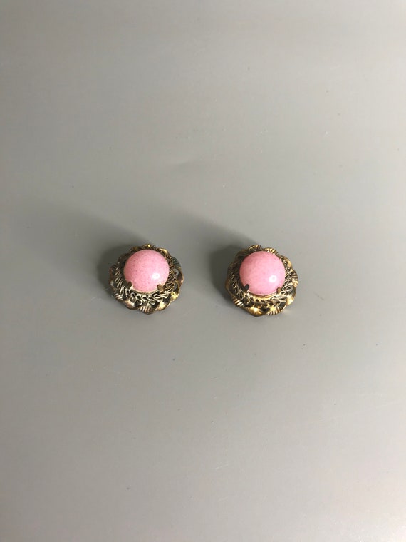French vintage clip on earrings jewelry art deco … - image 2