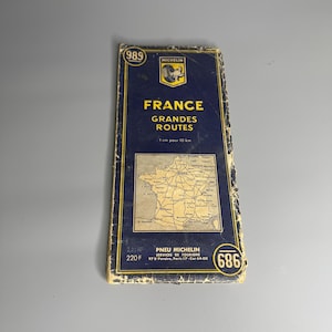 Französische Vintage Michelin-Karte Sammlerstück France Grandes Routes No 989