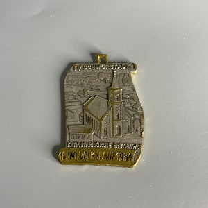 German vintage medallion pendant TV Schworstadt souvenir medal
