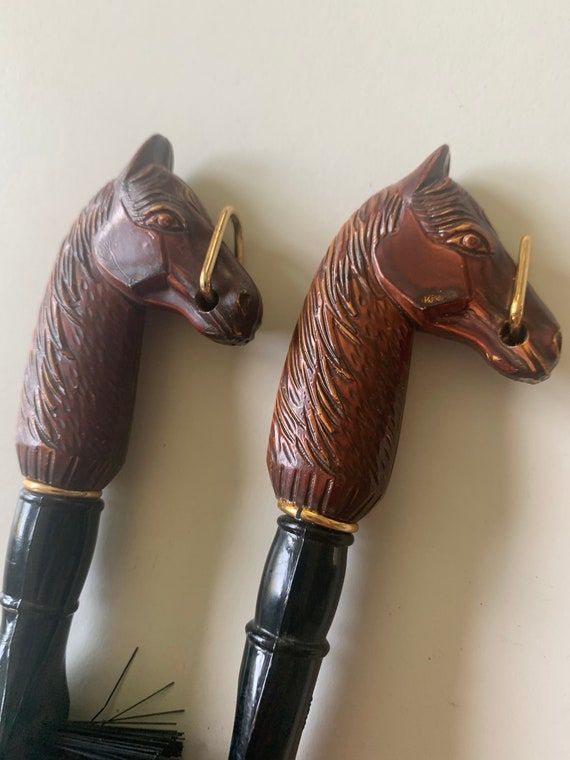 Japan vintage clothes brush horse head with shoehorn … Gem