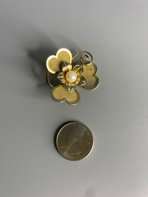 French art deco  lapel pin brooch jewelry flower … - image 5