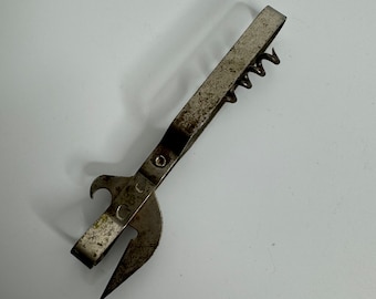 vintage corkscrew bottle opener metal barware