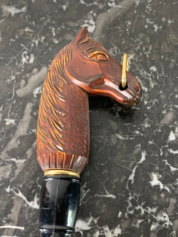 Japan vintage clothes brush horse head with shoehorn … Gem