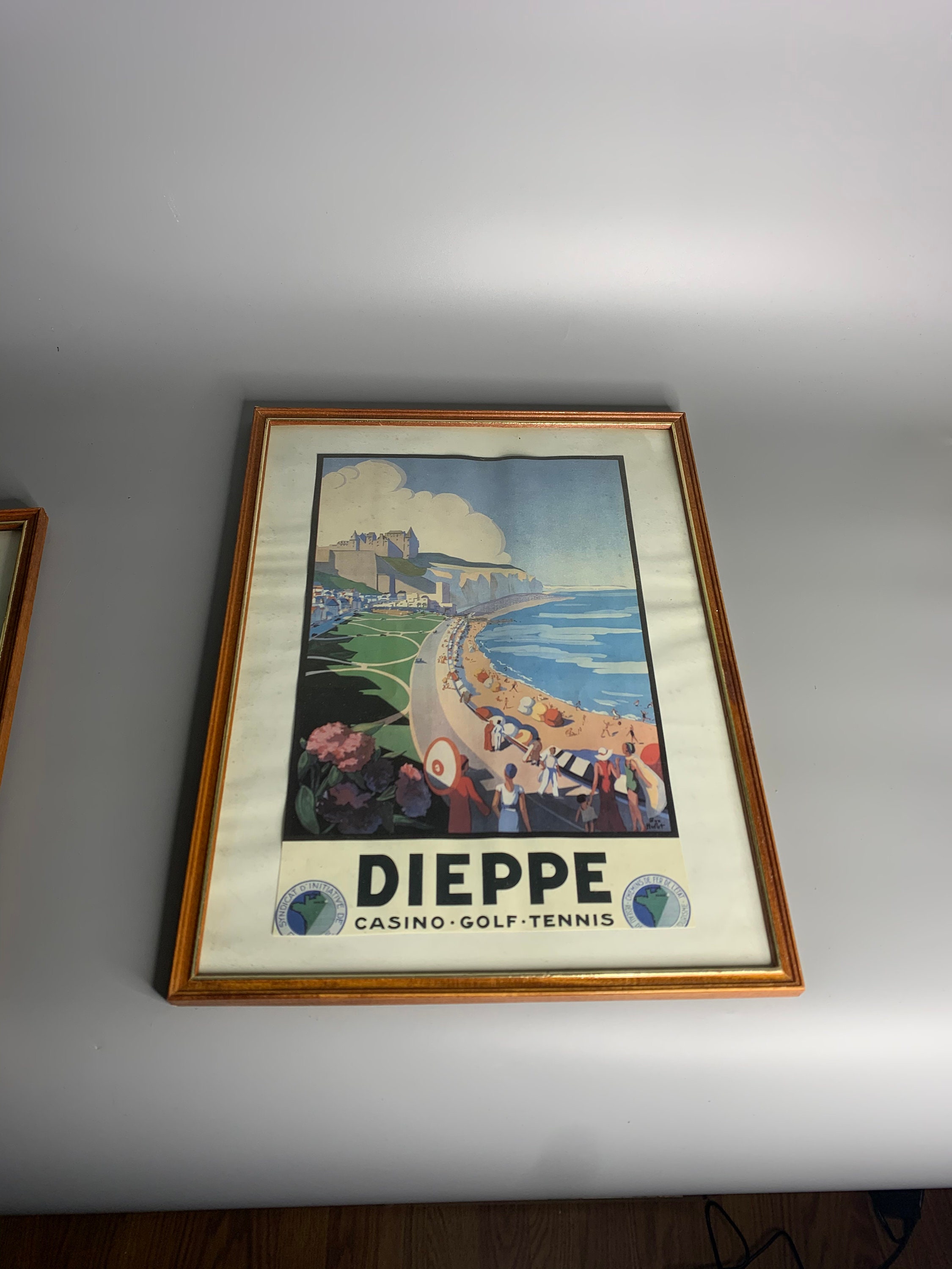 フランス　アンティーク　陶器　壁飾り　Dieppe フランスアンティーク陶器壁飾りDieppe