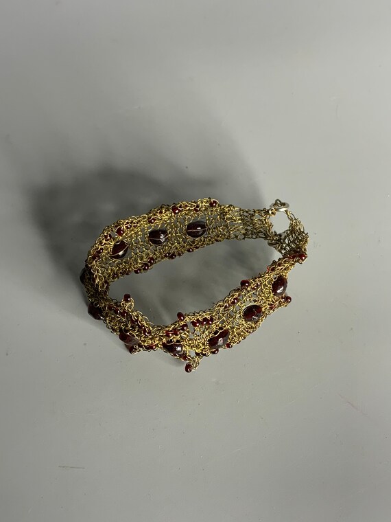 French vintage bracelet victorian style mesh - image 3