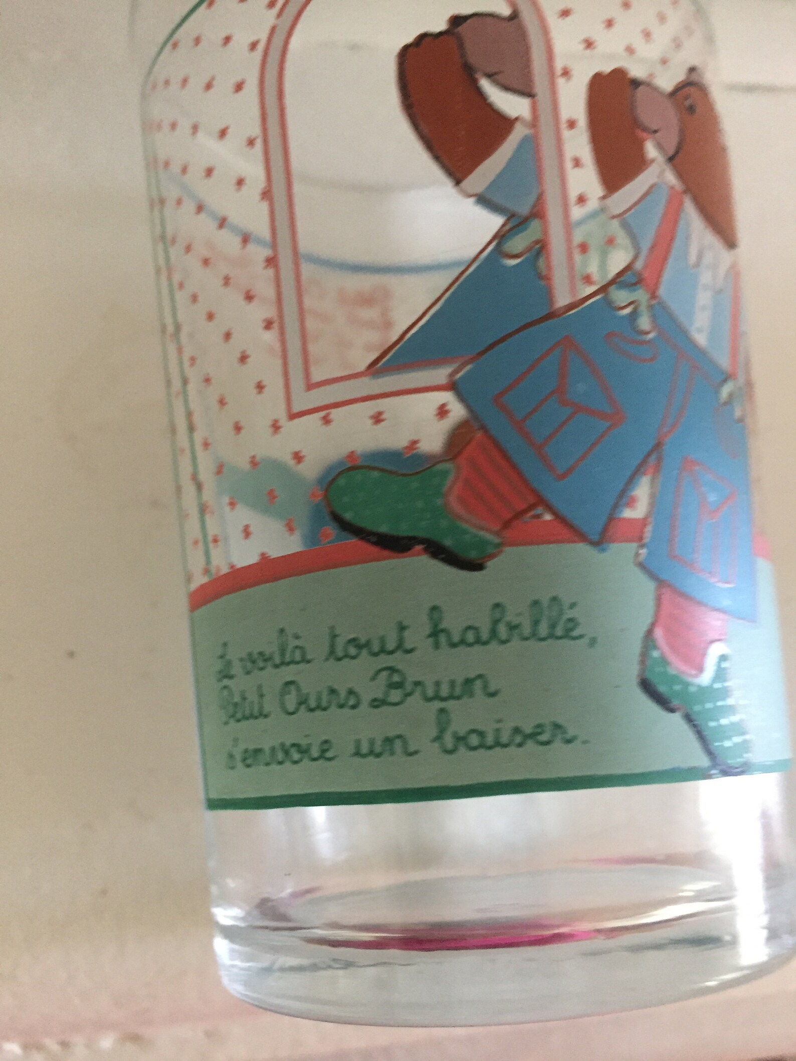 French Cartoons Glasses Collectible Limonade Juice Glasses Bar Etsy